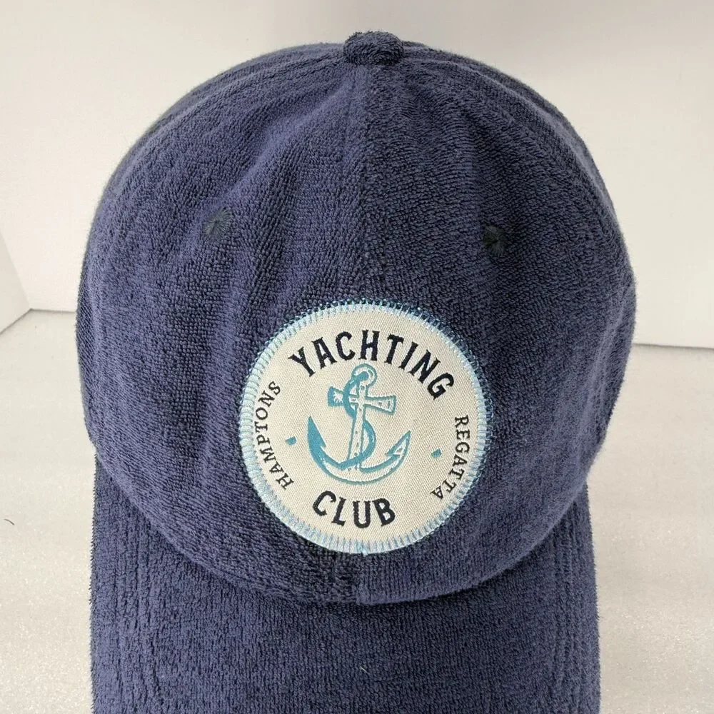 Anthropologie Hat Strapback Hamptons Regatta Yachting Club Terry Cloth Beach